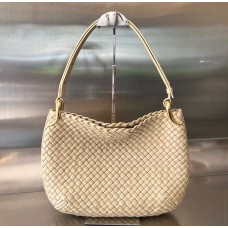 Bottega Veneta Clicker Medium Shoulder Bag B730969-oatmeal