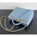 Bottega Veneta Small Andiamo With Chain B786008-ice-blue