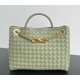 Bottega Veneta Medium Andiamo With Chain B786009-travertine