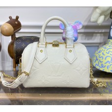Louis Vuitton Monogram Empreinte Speedy Bandouliere 20 M58953-cream