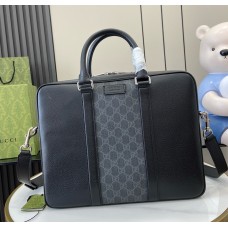 Gucci Medium GG briefcase with tag GU795461-black