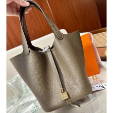 Hermes Picotin Lock 18 Golden Hardware H2218G-etoupe