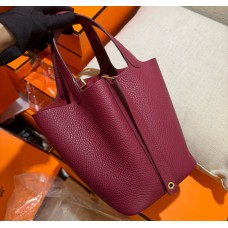 Hermes Picotin Lock 18 Golden Hardware H2218G-bordeaux