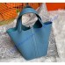 Hermes Picotin Lock 18 Palladium Hardware H2218W-bleu-jean