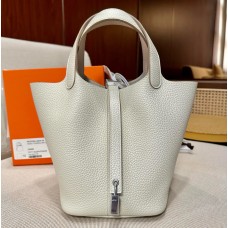 Hermes Picotin Lock 18 Palladium Hardware H2218W-cream