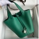 Hermes Picotin Lock 18 Palladium Hardware H2218W-malachite