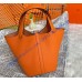 Hermes Picotin Lock 18 Palladium Hardware H2218W-orange