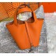 Hermes Picotin Lock 18 Palladium Hardware H2218W-orange