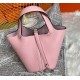 Hermes Picotin Lock 18 Palladium Hardware H2218W-pink