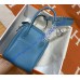 Hermes Lindy 26cm H6626W-Bleu-Jean