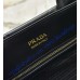 Prada Medium Leather Prada Symbole bag with topstitching PD1BA378-black