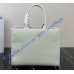 Prada Medium Leather Prada Symbole bag with topstitching PD1BA378-white