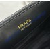 Prada Small Leather Prada Symbole bag with topstitching PD1BA379-black