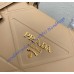 Prada Small Leather Prada Symbole bag with topstitching PD1BA379-tan