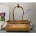 Prada Medium leather handbag with long handles PD1BA426-LS-caramel