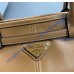 Prada Medium leather handbag with long handles PD1BA426-LS-caramel