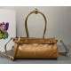 Prada Medium leather handbag with long handles PD1BA426-LS-caramel
