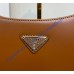 Prada Cleo brushed leather shoulder bag PD1BC499-caramel