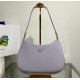 Prada Cleo brushed leather shoulder bag PD1BC499-light-purple