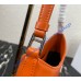 Prada Cleo brushed leather shoulder bag PD1BC499-orange