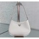 Prada Cleo brushed leather shoulder bag PD1BC499-white
