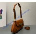 Prada Brushed leather shoulder bag PD1BD345-caramel
