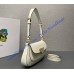 Prada Brushed leather shoulder bag PD1BD345-white