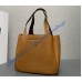 Prada Medium leather tote PD1BG335-light-brown