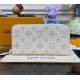 Louis Vuitton Mahina Leather Zippy Wallet M61867-cream