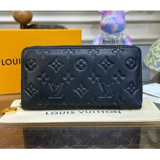 Louis Vuitton Monogram-embossed Lambskin Zippy Wallet M81510
