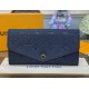 Louis Vuitton Monogram Empreinte Sarah Wallet M82257-navy-blue