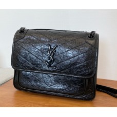 Saint Laurent Medium Niki Chain Bag In Quilted Leather YSL498894-C-black