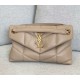 Saint Laurent LOULOU PUFFER Small bag in quilted lambskin YSL577476A-tan