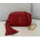 Saint Laurent Mini Lou In Quilted Leather YSL585040A-red