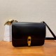 Saint Laurent Carre Ultra Soft Calf Leather Shoulder Bag YSL585060-black