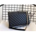 Saint Laurent Envelope Medium In Matelasse Lambskin YSL600185A-black