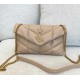 Saint Laurent LouLou Puffer Mini In Lambskin YSL620333A-tan