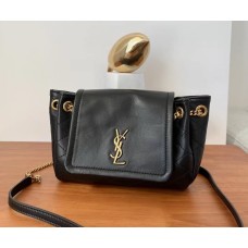 Saint Laurent Mini Nolita in Lambskin YSL672738-black