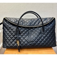 Saint Laurent Es Giant Travel Bag In Quilted Leather YSL736009-black