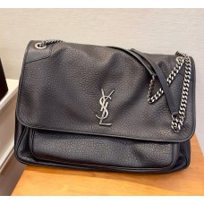 Saint Laurent Niki Oversized In Grained Lambskin YSL755857-black