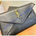 Saint Laurent Cassandre Small Envelope Pouch In Lambskin YSL764931-black