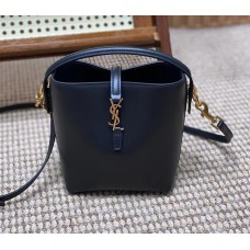 Saint Laurent Le 37 Mini In Shiny Leather YSL765870-black