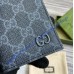 Gucci leather interior GG long card case GUW768249-black-grey