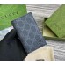 Gucci leather interior GG long card case GUW768249-black-wine