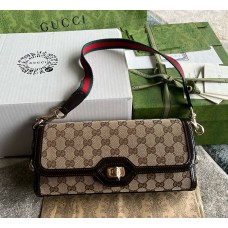 Gucci Luce small shoulder bag GU786027-C-dark-brown