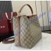 Gucci GG Emblem medium bucket bag GU815103-brown