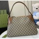 Gucci GG Emblem large shoulder bag GU815217-CA-brown
