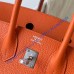 Hermes Birkin 35cm Togo Leather Palladium Hardware H8835W-orange