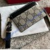 Gucci GG Emblem card case with strap GUW819121-black