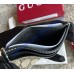Gucci GG Emblem card case with strap GUW819121-black